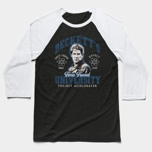 Beckett's Time Travel University Baseball T-Shirt